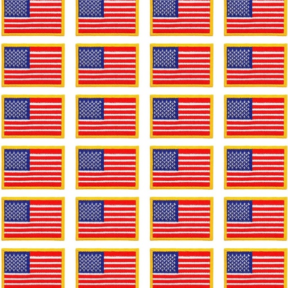Uniform patches! 12 Iron-on American Flag patches 2.4 x 3.3 Inch - Picture 2 of 2